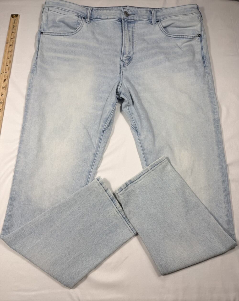 American Eagle Jeans Mens 40x32 Blue Light Wash Denim Regular AirFlex+ Temp Tech